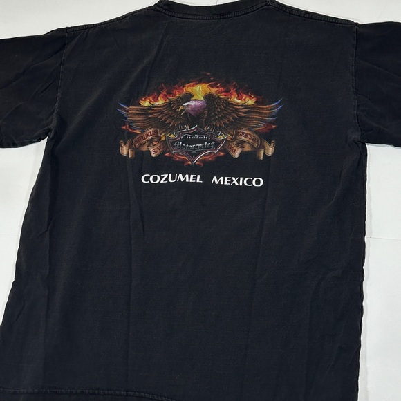 Vintage Harley Davidson Motorcycle Cozumel Mexico Biker T-Shirt Black Men’s XL - Picture 12 of 12